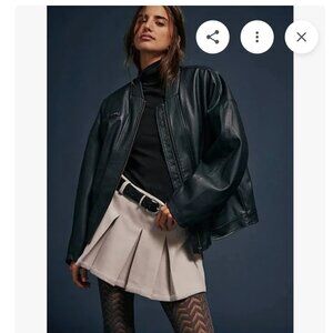 Free People We the Free Vinny faux leather bomber jacket